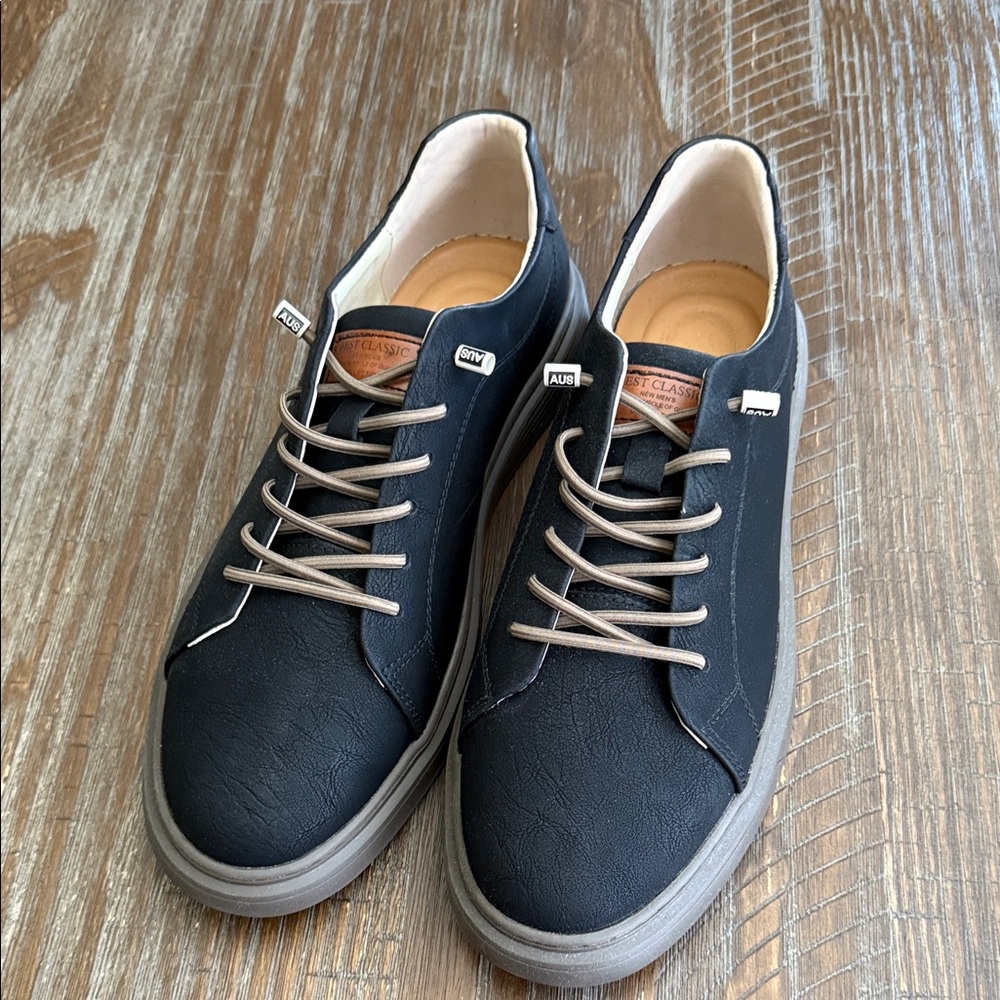 SWZEC Orthopedic Leather Sneakers black Sz 13 men’s
